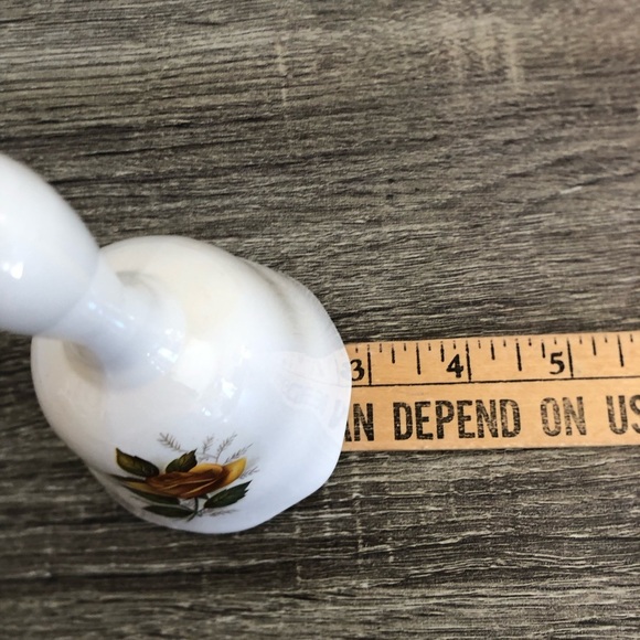 Vtg Ceramic Bell with Rose Design - Picture 9 of 11